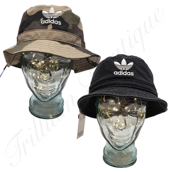 adidas Originals Other - BUNDLE ADIDAS Originals Unisex Washed Bucket Leaf Hat & Camo AOP Bucket Hat NWT